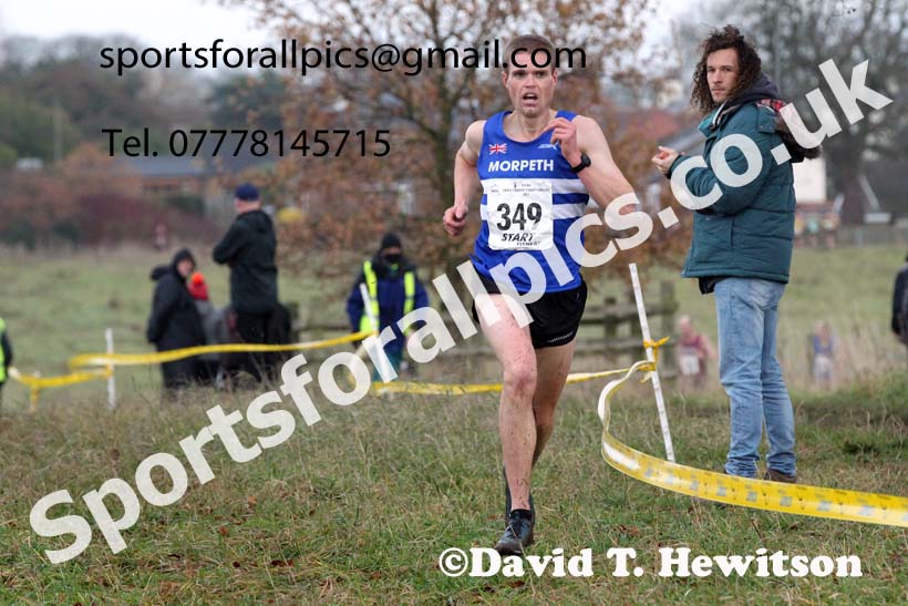 Senior men, 2021 North Eastern Cross Country Championships, Sedgefield. Photo: David T. Hewitson/Sports for All Pics